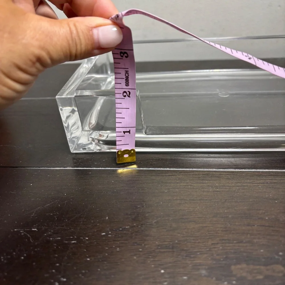 Clear Acrylic Desk Tray | Guest Towel Holder | Office Organizer | 9.25